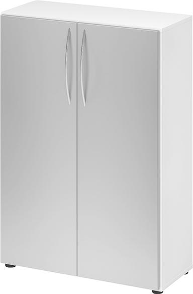 Produktbild Hammerbacher Schrankwandprogramm der Büromöbelserie B, weiß/Silber