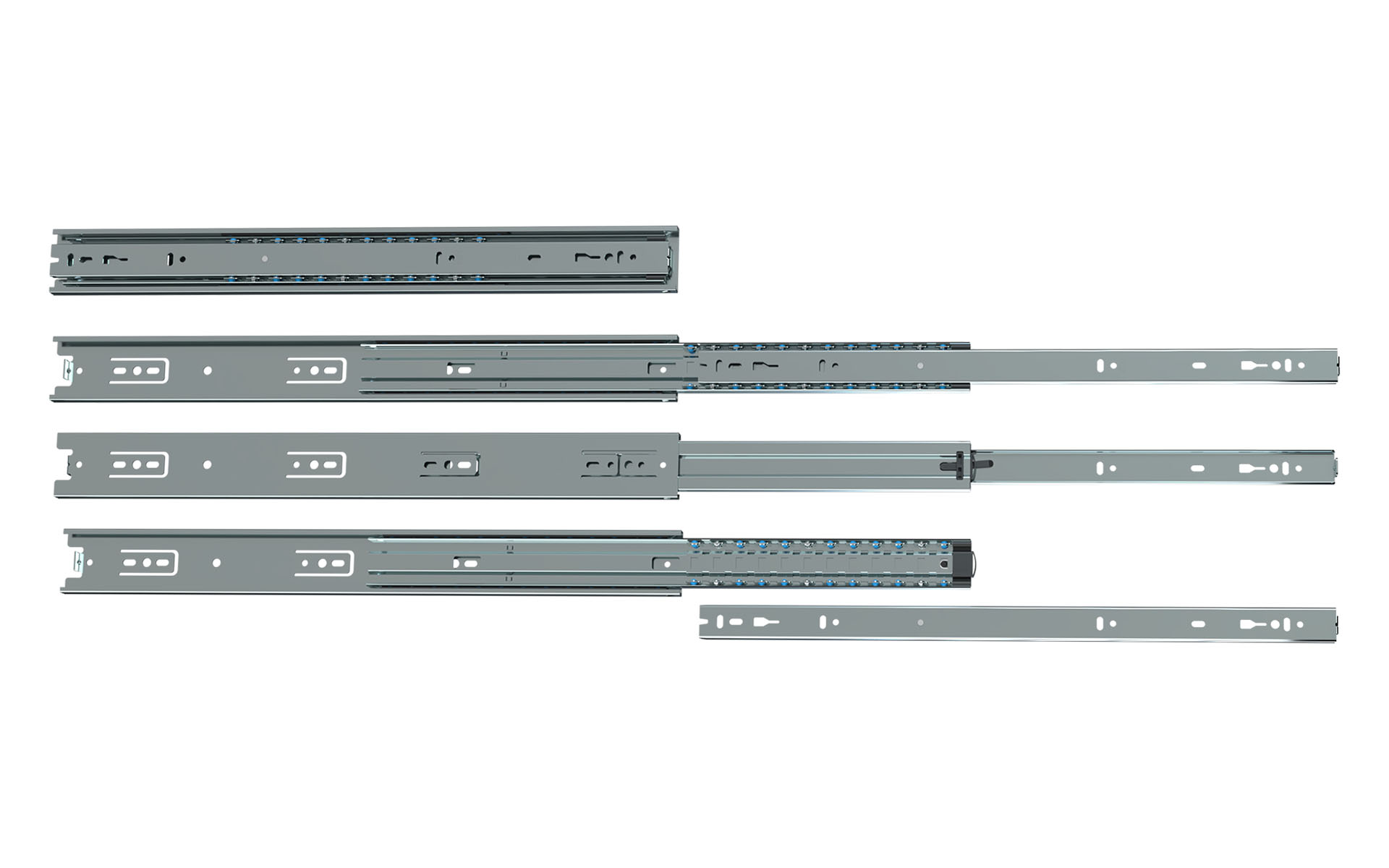Schock Teleskopschiene Vollauszug Serie 072 300mm 50kg Air Motion®