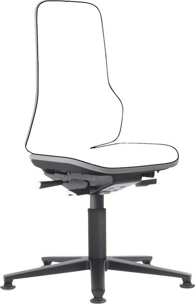 bimos Bimos Arbeitsstuhl grau,ohne Polster Sitzhöhe 450-620 mm mit Gleiter