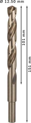 Bosch PRO HSS-Co twist drill bit 12.5 mm for stainless steel., Spiralbohrer, Metallbohrer, 8 mm, goldfarben