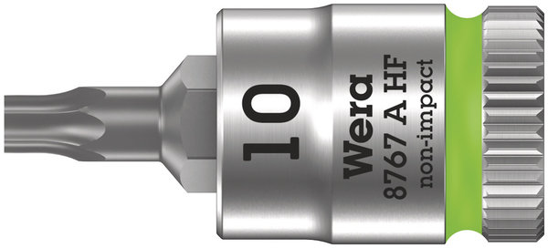 8767 A HF TORX® Zyklop bit socket with holding function, 1/4&quot; drive, TX 10