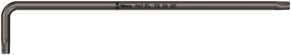 967 XL HF TORX® L-key with holding function, long, TX 25 x 154 mm, Weißes Brett