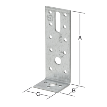 Vormann Winkelverbinder 90x35x40mm S. 2,5mm Stahl sendzimirverzinkt