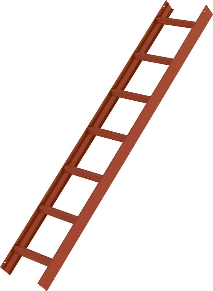 MUNK Dachleiter 7 Sprossen rotbraun
