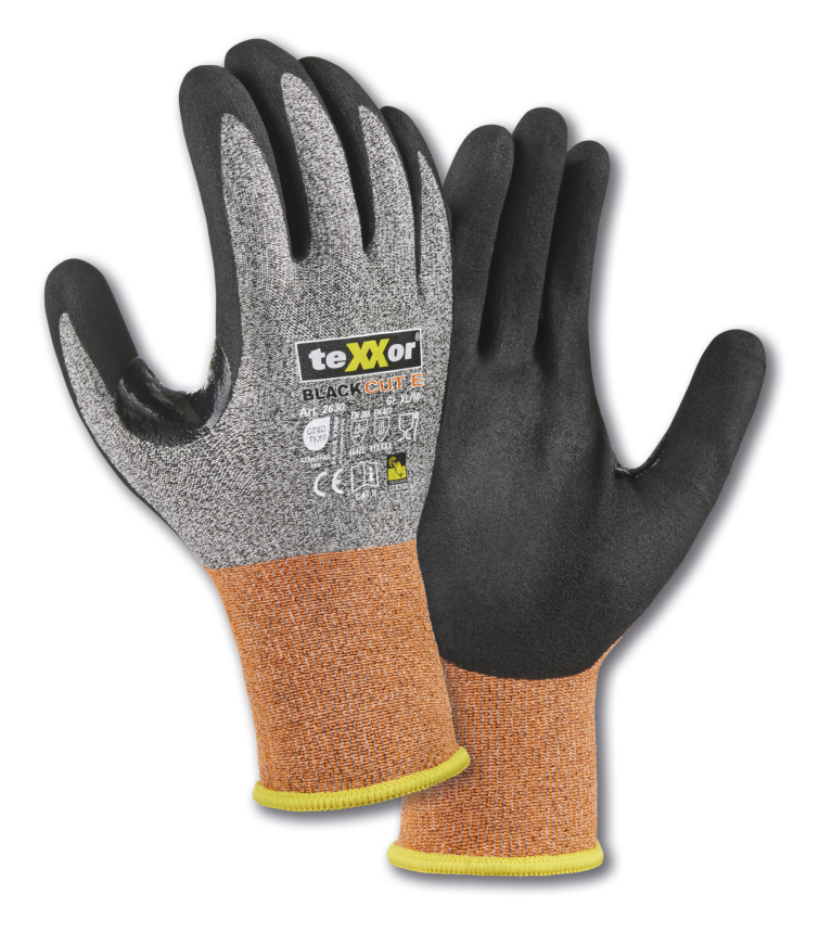 teXXor® Schnittschutz-Strickhandschuhe BLACK CUT® E