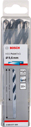 Bosch HSS PointTeQ 9.6mm twist drill bit set.
