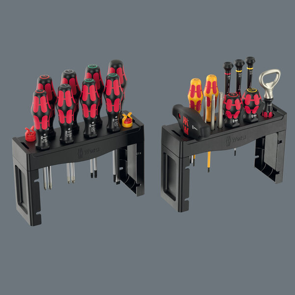 Two storage racks, Gerät, Schraubenzieher, Werkzeug, Rettungsweste, Weste