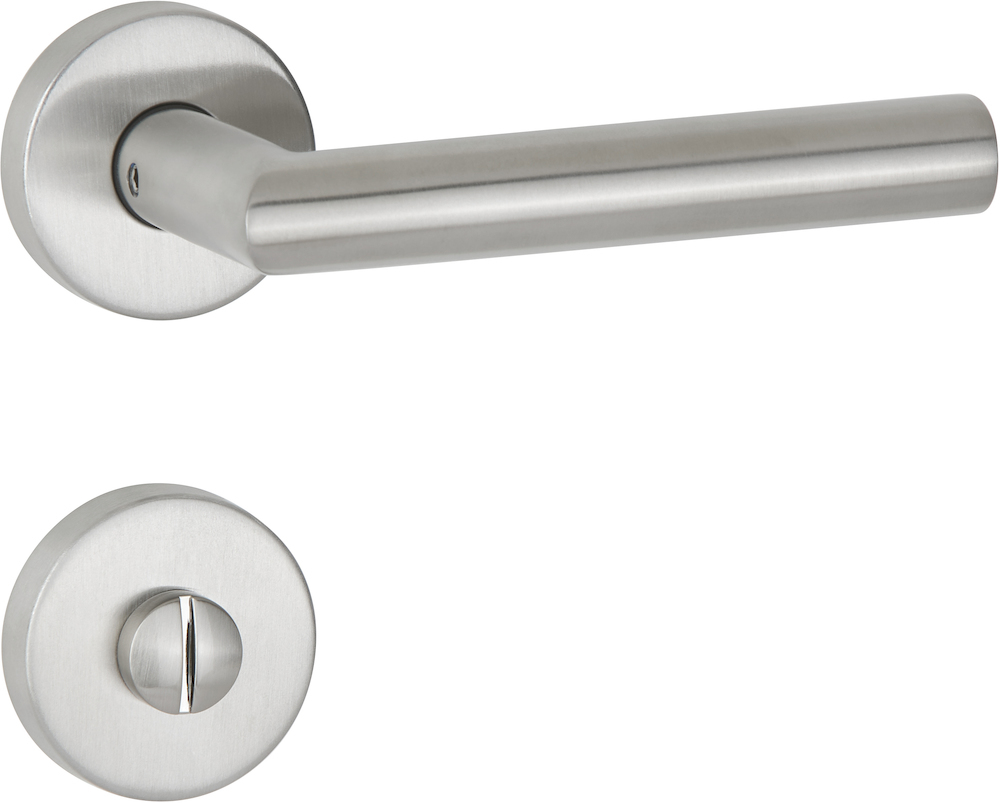 aptec Drückergarnitur mit Rosetten BASIC 02 1802/2236.K, Edelstahl
