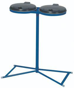 VAR Abfallsammler 2x120 l blau 4Standfüße ME-DeckelVAR