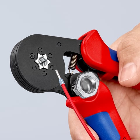 Knipex 97 53 14 Selbsteinstellende Crimpzange für Aderendhülsen mit Seiteneinführung