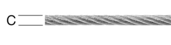 Vormann Edelstahl-Drahtseil 5 mm 7x19+Stahl V4A auf Spule 70 m