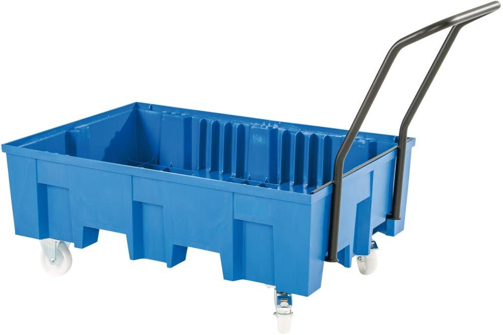 asecos Auffangwanne Polyethylen fahrbar 220 Liter Kleingebinde ohne Gitterrost