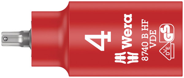8740 B VDE HF Zyklop Hex bit socket, insulated, with holding function, 3/8&quot;, Erste Hilfe