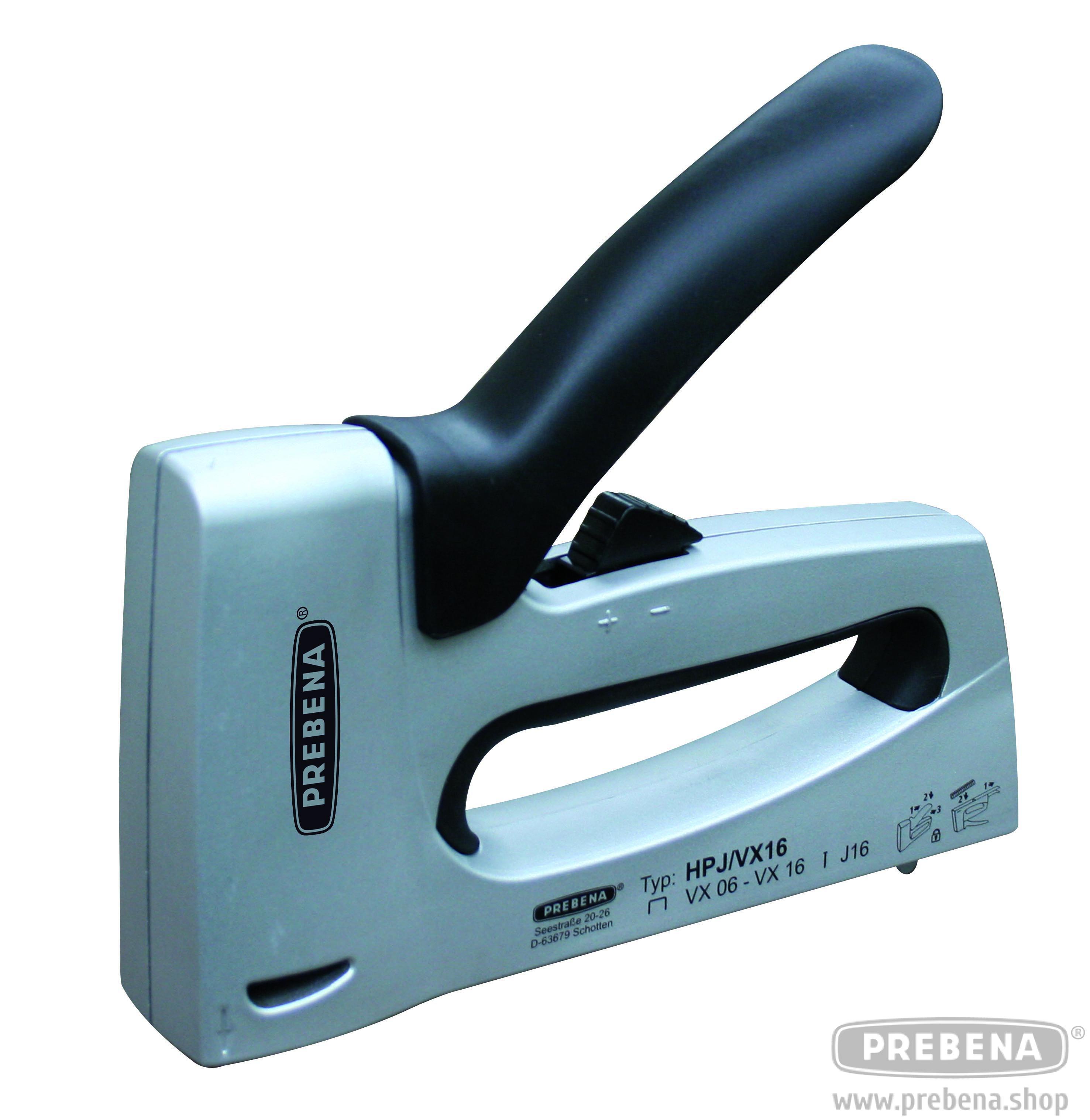 Prebena Handheftpistole HP-J/VX16 für Heftklammern VX 6-16mm und Brads J 16mm