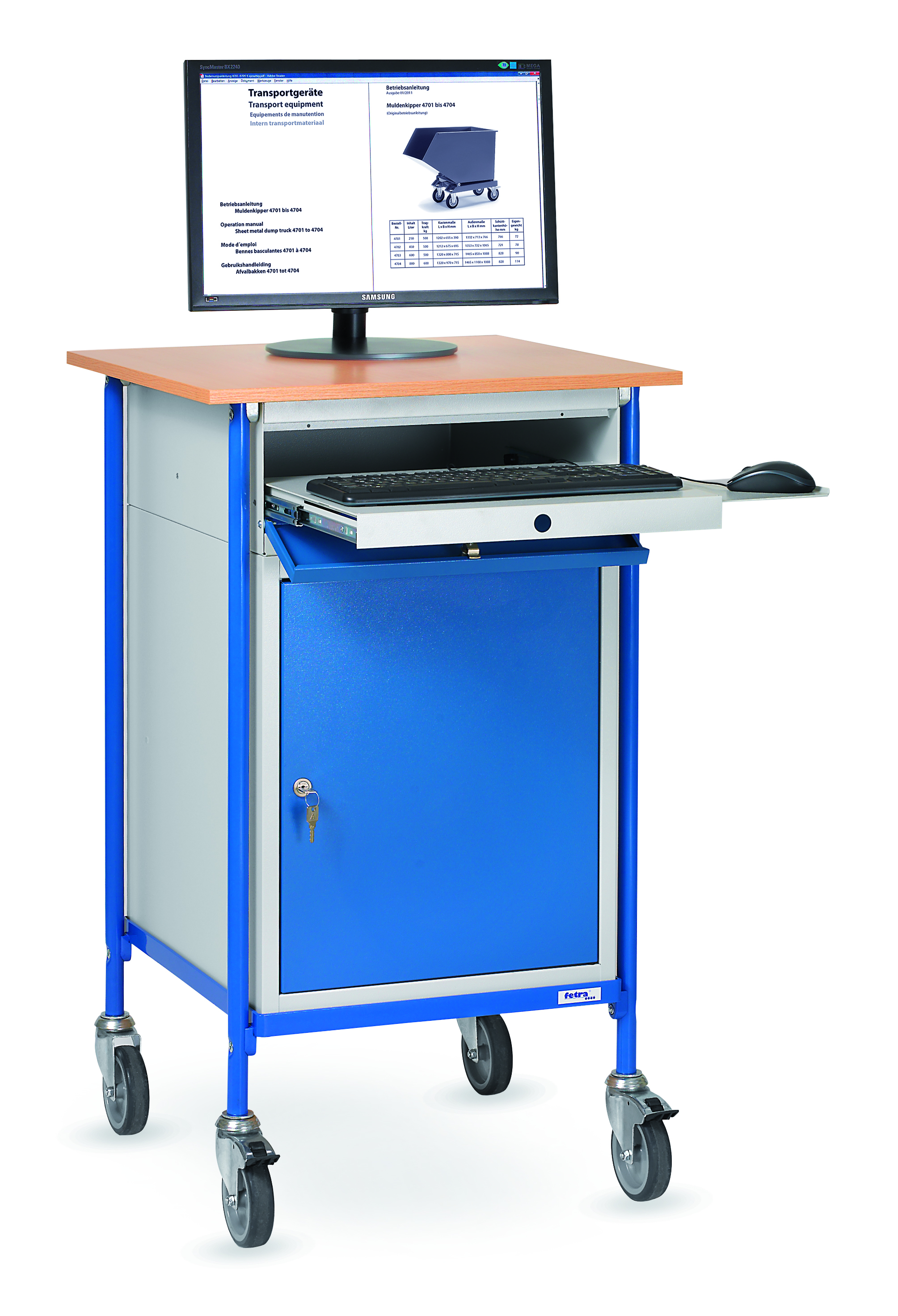 Rollpult für Computer