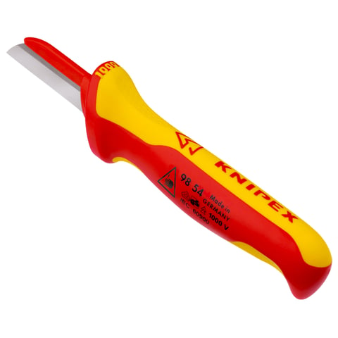 Knipex Kabelmesser 98 54 VDE-geprüft isolierender Mehrkomponenten-Griff Klingenlänge 50 mm
