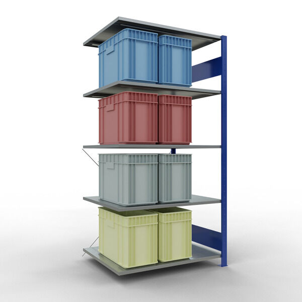 Schulte Regal MULTIplus150 Anbauregal 2000x1000x800mm 5 Fachböden verzinkt