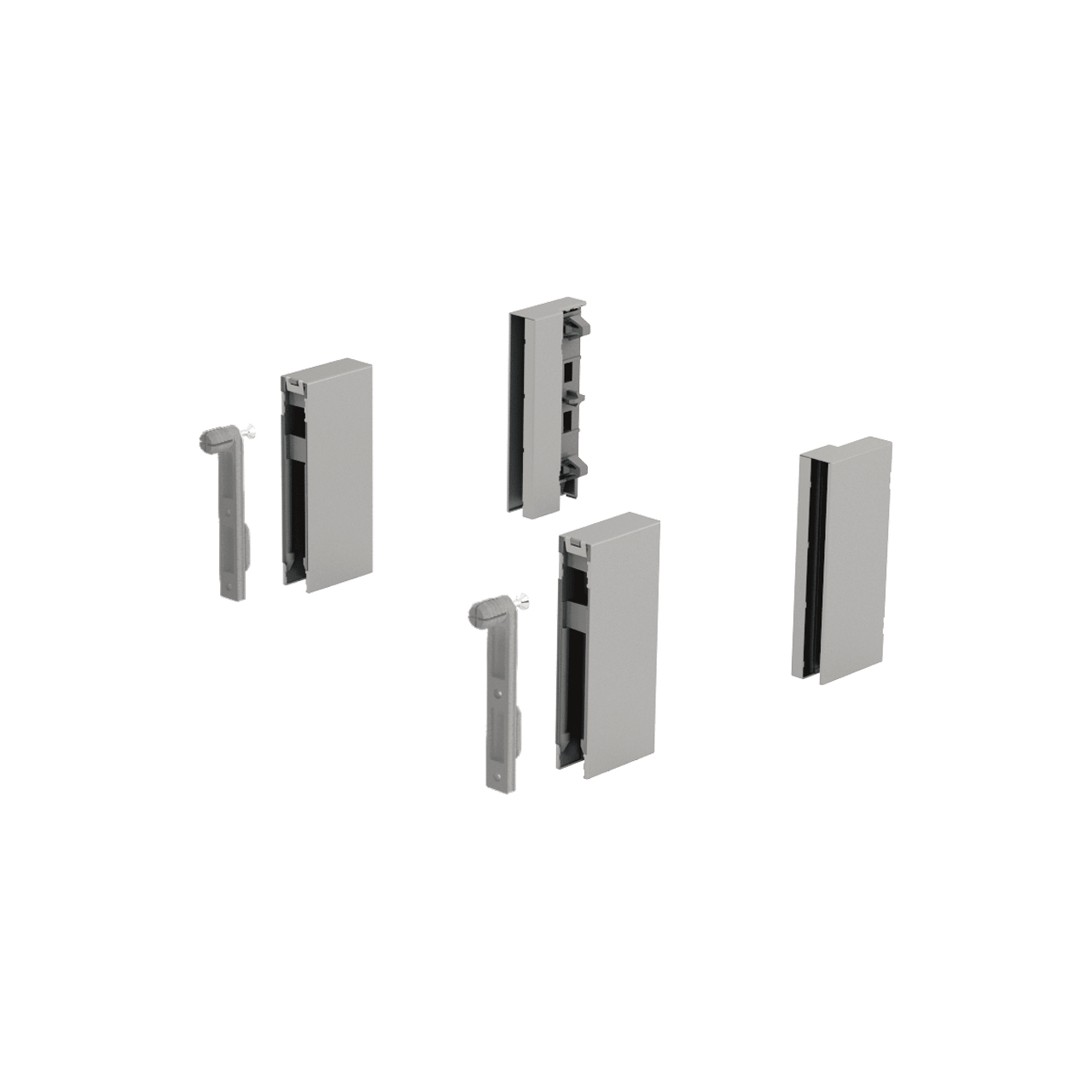 HETTICH DesignSide Adapter ArciTech, 92 mm / 92 mm, silber