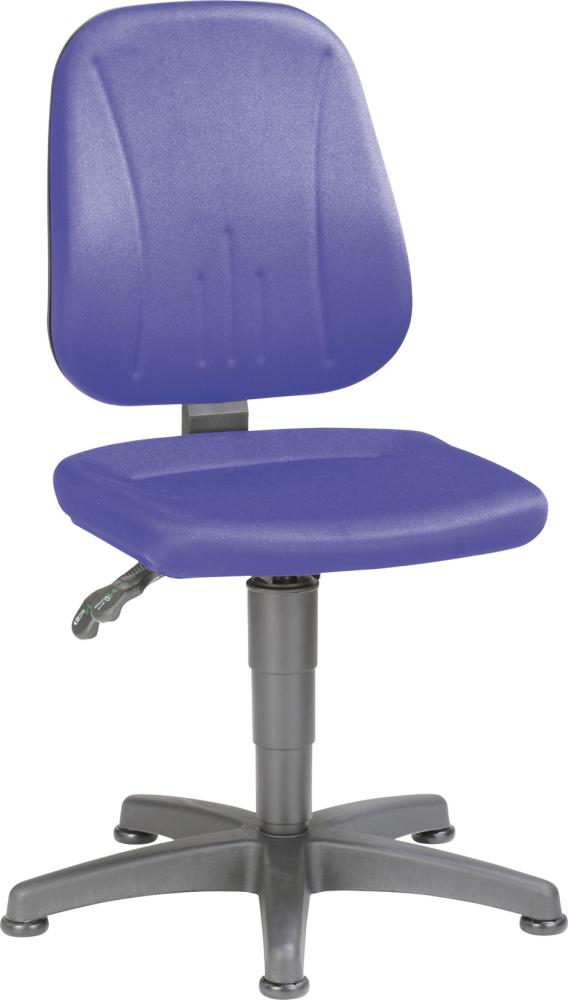bimos Bimos Arbeitsstuhl 9650-CI02 Unitec 1 Sitzhöhe 440-620 mm mit Gleiter, Stoff blau
