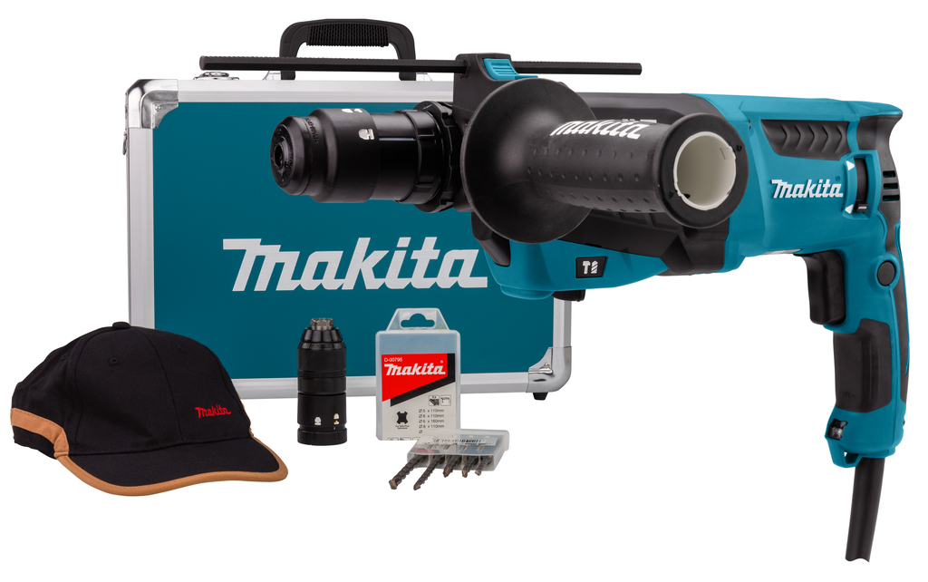 Makita Kombihammer HR2631FT13 800W SDS-Plus 26mm 2,4 Joule Alukoffer
