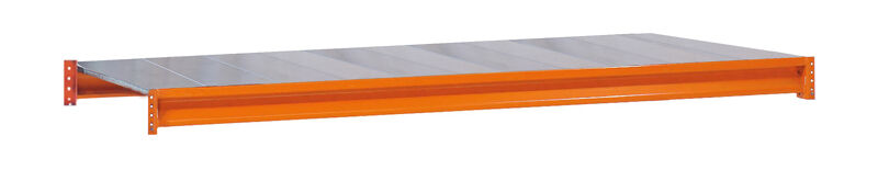 Schulte Zusatzebene W100 mit Stahlpaneelen 1785x800mm orange/verzinkt Fachlast 600kg
