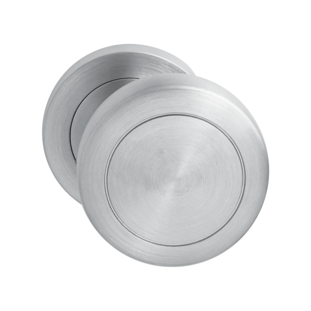 Türknopf Edelstahl matt EK530G RLA 71 - fest für WG, gekröpft