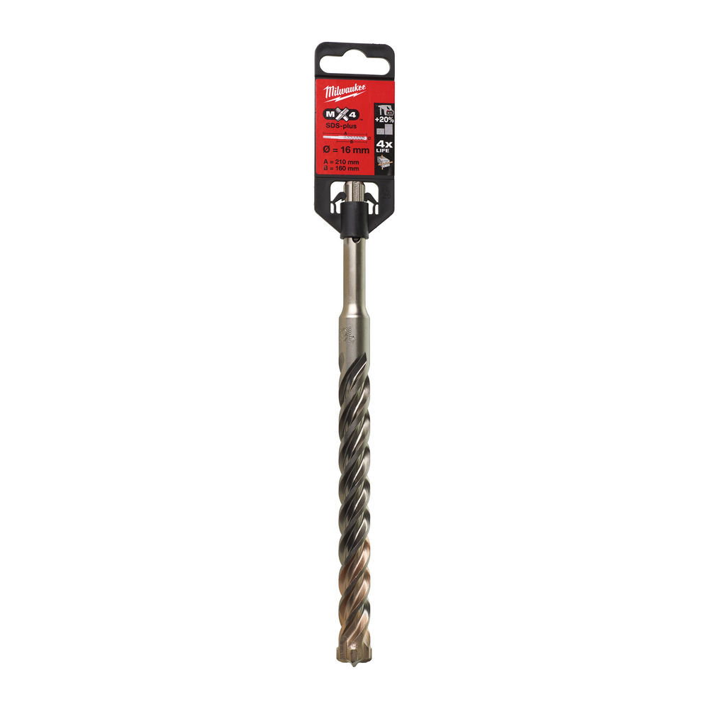 Milwaukee Hammerbohrer MX4 SDS-Plus 16x210mm 4-Schneiden