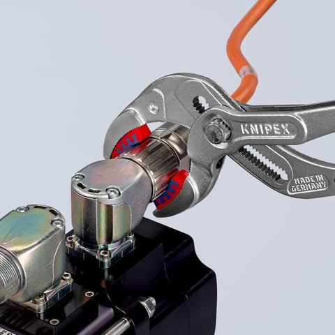 Knipex Siphon- und Connectorenzange SpeedGrip 81 13 250 verchromt 250mm mit Kunststoffbacken