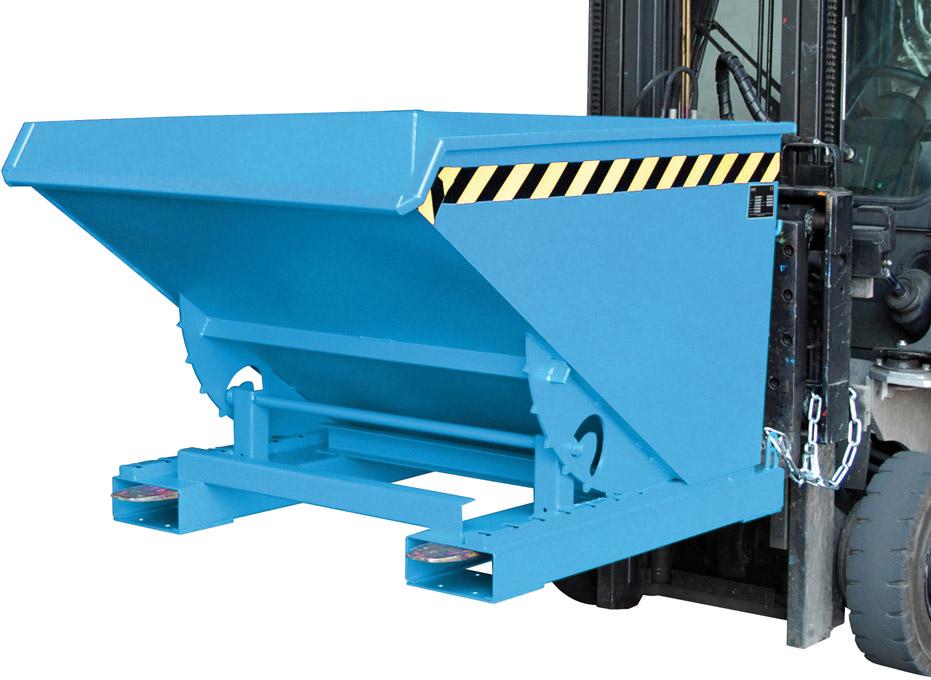 Bauer Südlohn Kippbehälter EXPO 600 l B1070xT1260xH835 mm RAL5012 Tragkraft 1000kg