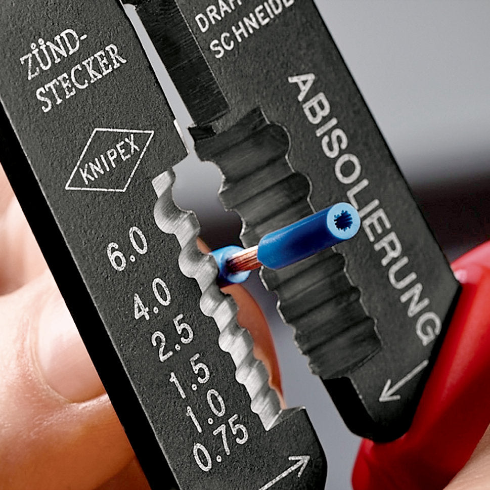 Knipex 97 21 215 B Crimpzange 230 mm Unisolierte Steckverbinder 0,5-2,5 mm²