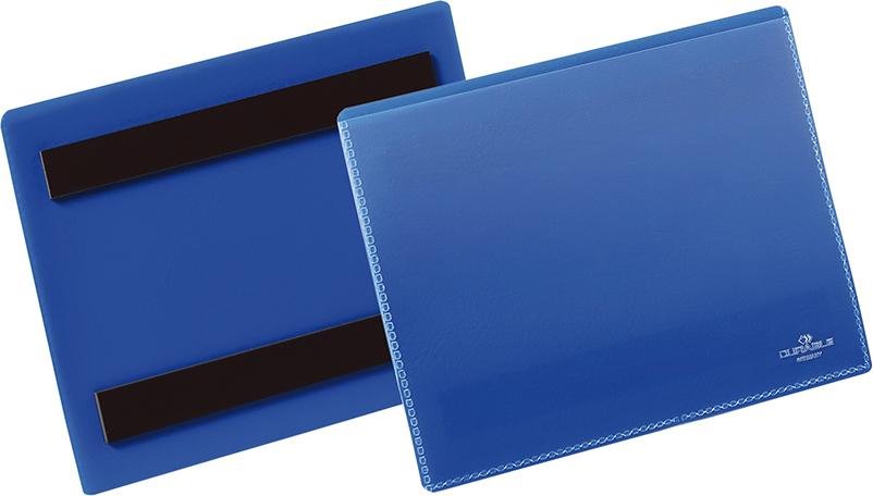 DURABLE Kennzeichnungstasche magnetisch A6 quer blau