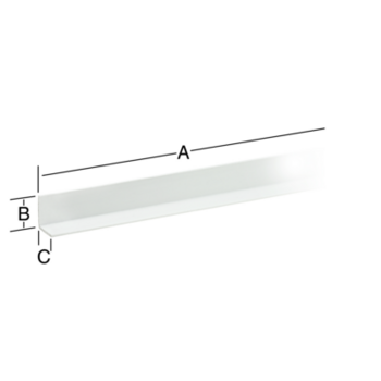 Vormann Winkelprofil 054020100W Kunststoff PVC weiß 20x20x1,5x1000mm