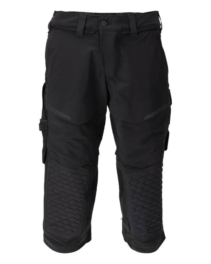 Dreiviertel-Hose, Knietaschen, Stretch