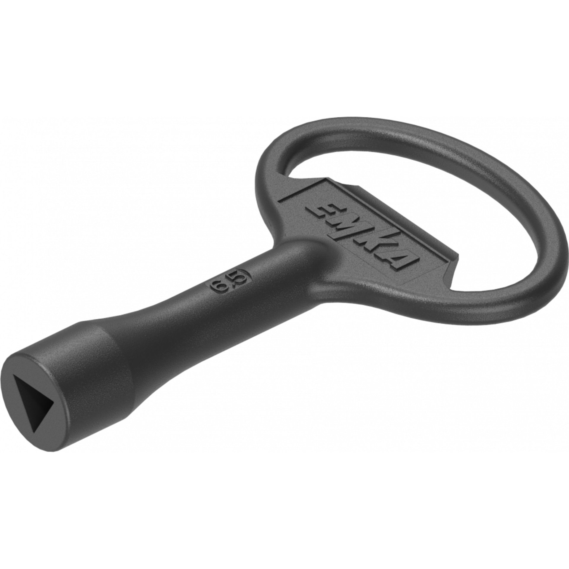 Schlüssel für Betätigung Dreikant 6,5, Stahl schwarz gepulvert