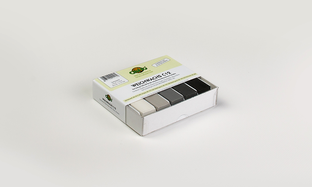 Cleho Weichwachs C12 Sortiment 8 5er-Pack RAL-Töne weiß grau schwarz