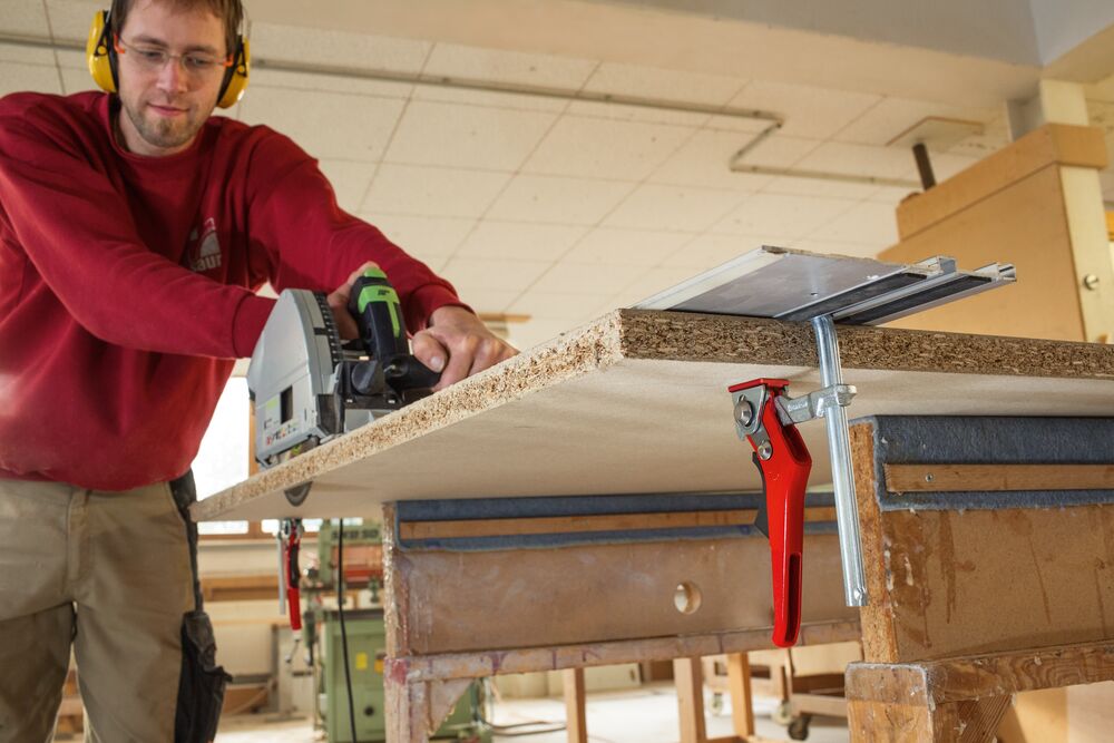 Bessey Ganzstahl-Tischzwinge GTRH 160/60mm mit Hebelgriff