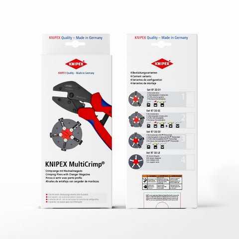 Knipex MultiCrimp® Crimpzange mit Wechselmagazin 97 33 02