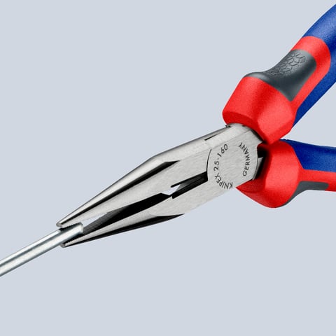 Knipex Flachrundzange mit Schneide (Radiozange) 160 mm Comfort-Griffe schwarz atramentiert