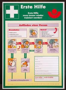 Hinweisschild Kunstst. B400xH560 mm Anleitung Erste Hilfe SafetyMarking