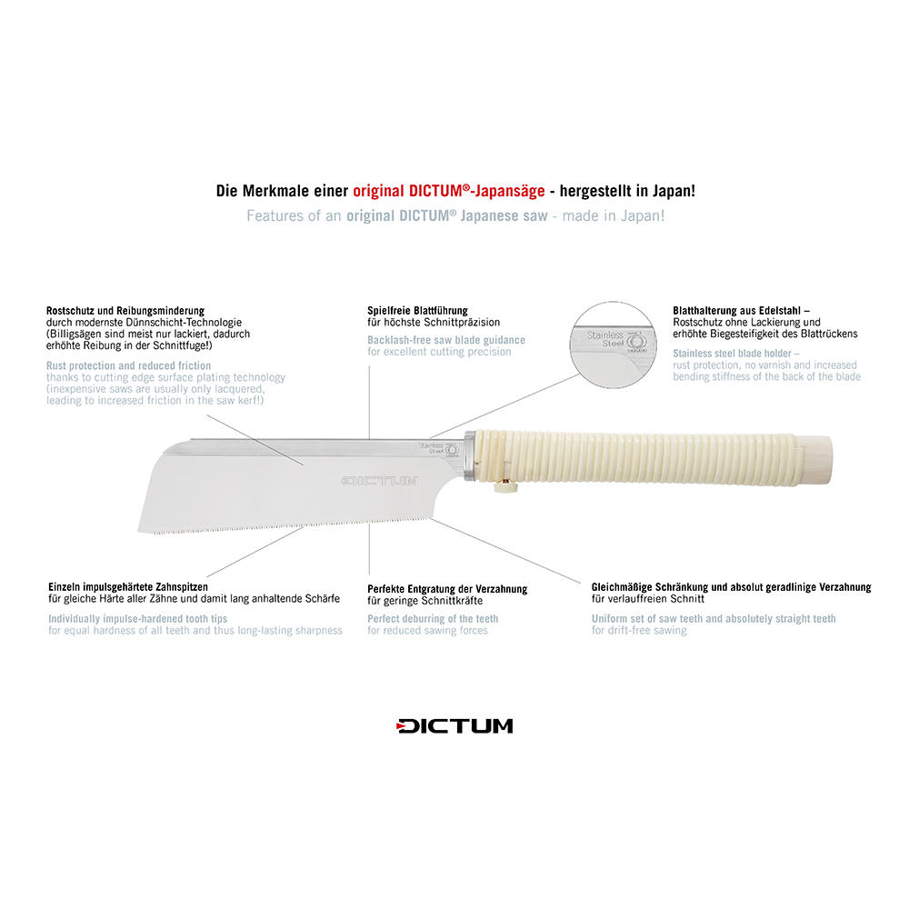 Dictum ® Dozuki Universal® 240 Japansäge Power Grip