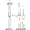 Abus Doppelschließblech DSB550 W für Fenster-Stangenschlösser FOS550/FOS650 Stahl weiß