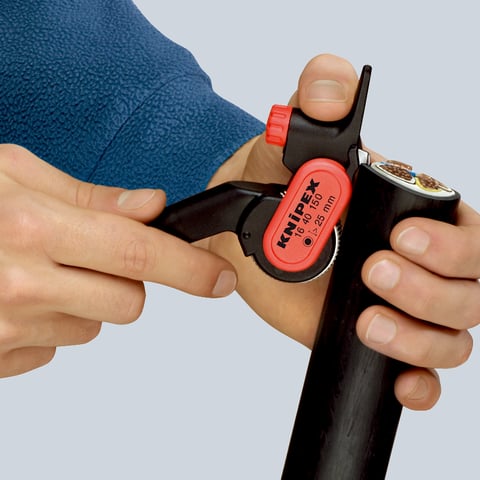 Knipex Abmantelungswerkzeug 16 40 150 für Rundkabel ab Ø 25 mm