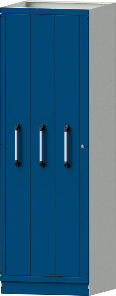 ANKE Vertikalauszugschrank B715xT720xH2200mm RAL 7035/5012 3 VertikalWannen