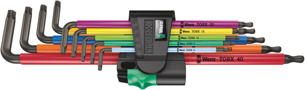 967/9 TX XL Multicolour 1 L-key set for TORX® screws, long, 9 pieces