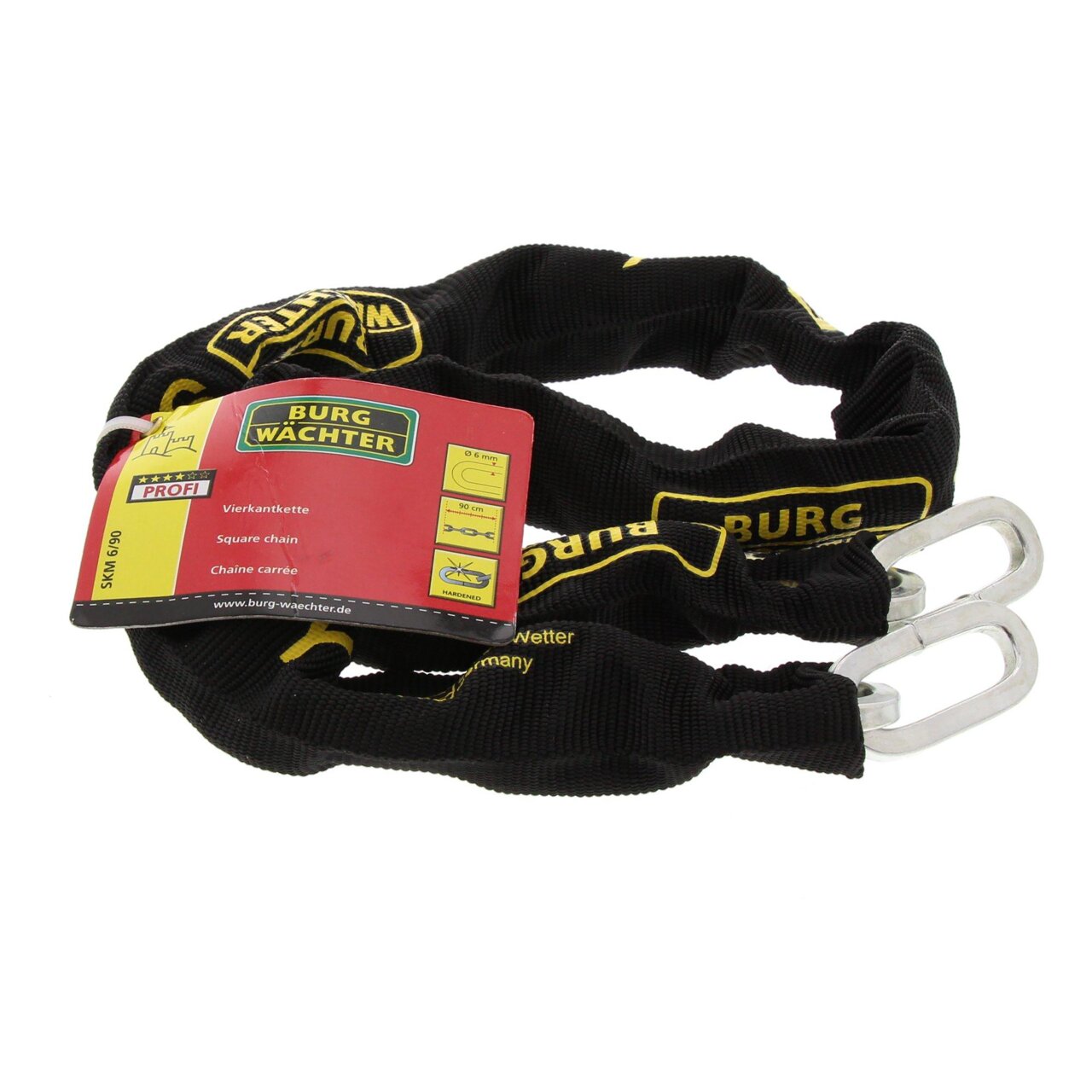 Burg Wächter Vierkantkette SKM 6/60 6mm 60cm Schwarz