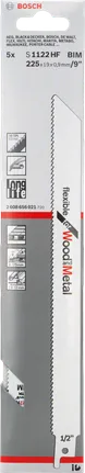 Bosch reciprocating saw blade 9″ wood metal.