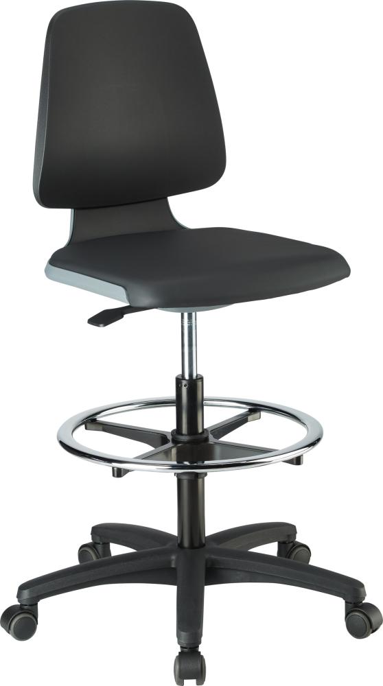 bimos Bimos Arbeitsstuhl Labsit 4, K-Leder anthr. Sitzhöhe 560-810 mm