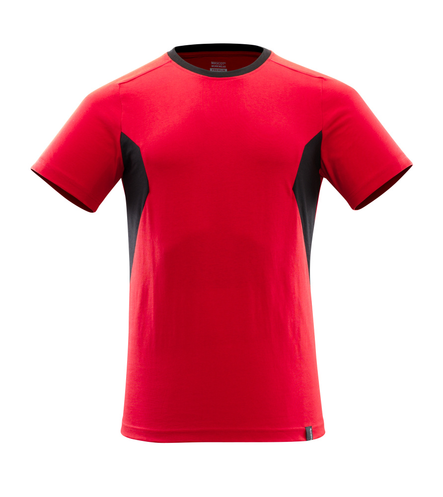 Mascot T-Shirt, moderne Passform T-shirt Größe L ONE, verkehrsrot/schwarz