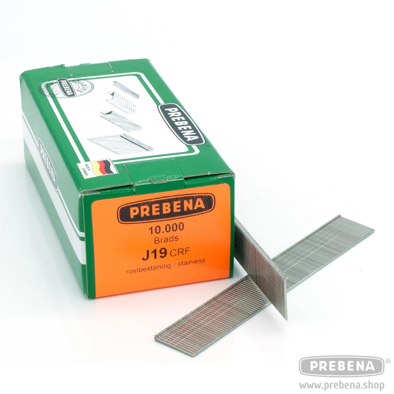 Prebena J19CRF Stauchkopfnägel (Brads) rost- & säurebeständig 1,0x1,25mm 19mm 10000 Stück