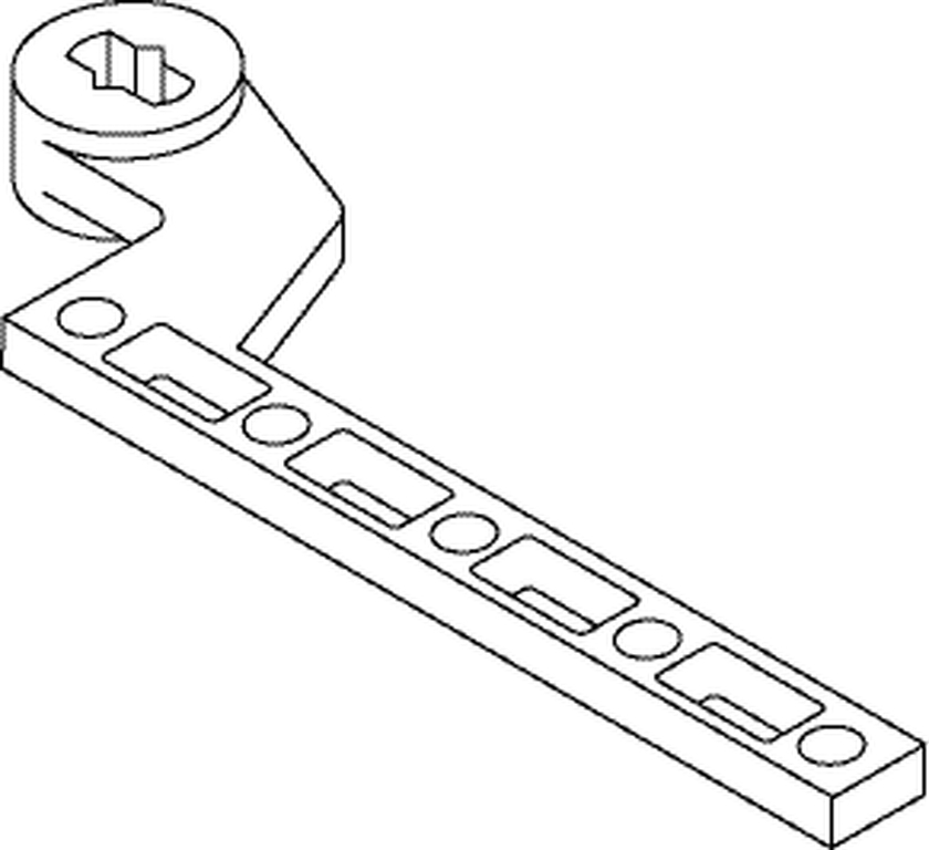 Strichzeichnung/Illustration GEZE Türschiene DB,silberfarbig verzinkt, Flachkonus